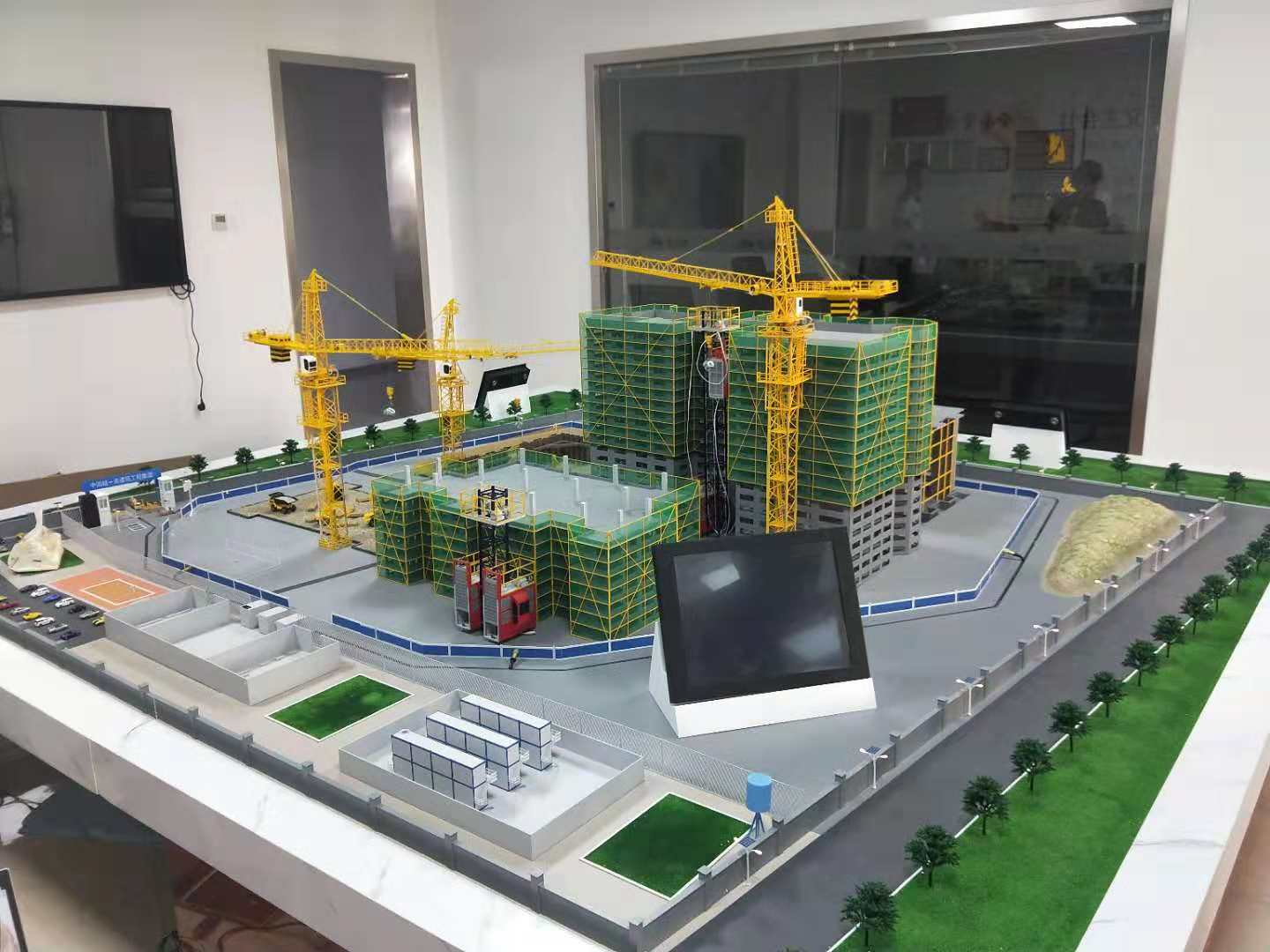 温泉县建筑施工场景模型