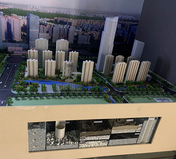 温泉县建筑模型